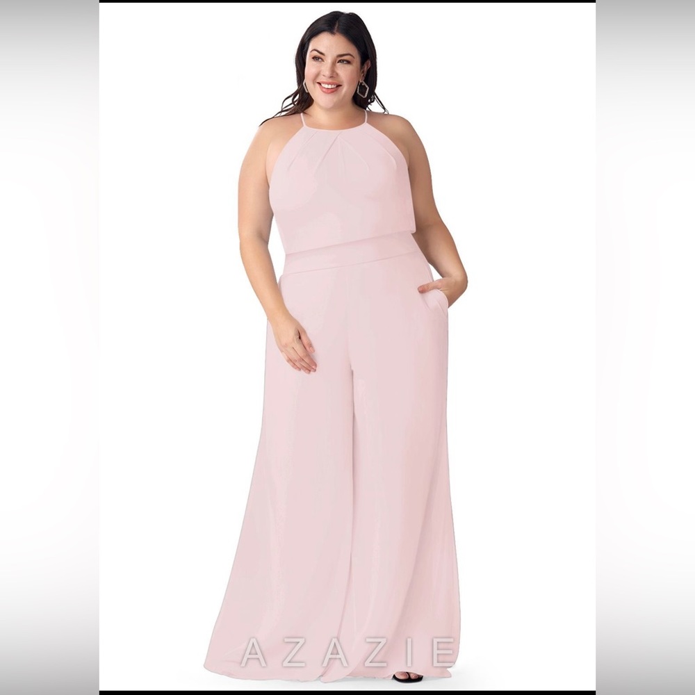 Azazie Bridesmaid Jumpsuit Blushing Pink